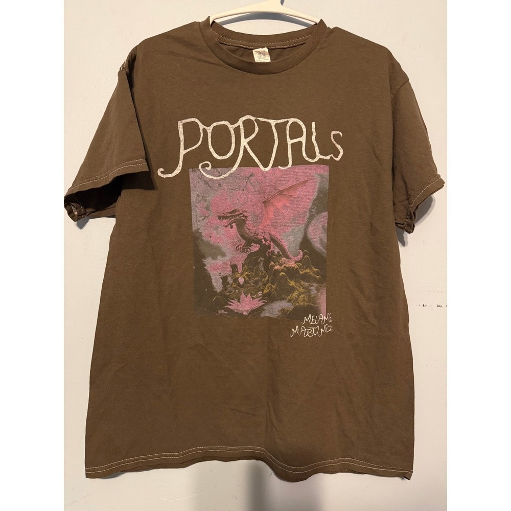Melanie Martinez Portals Tour T-Shirt‎ Brown Dragon Graphic Men's 2XL Cotton